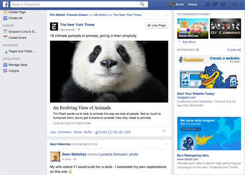 iklan feed berita di facebook