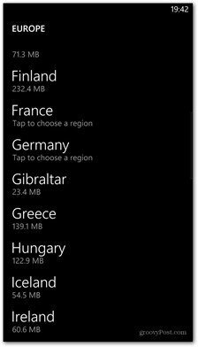 Windows Phone 8 memetakan negara-negara yang tersedia