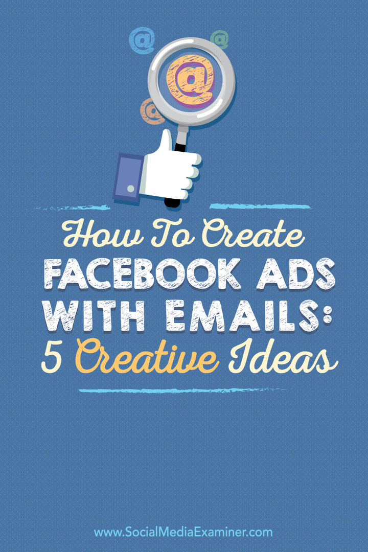 Cara Membuat Iklan Facebook Dengan Email: 5 Ide Kreatif: Penguji Media Sosial
