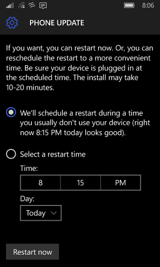 Mulai ulang Windows Phone