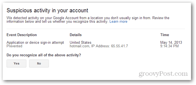 gmail aktivitas mencurigakan di akun Anda