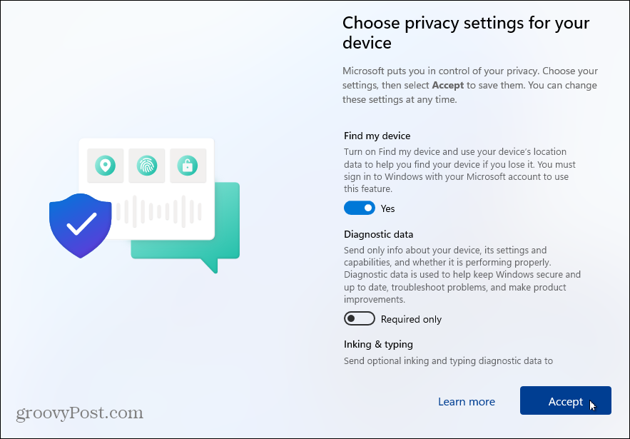 Pengaturan Privasi Windows 11