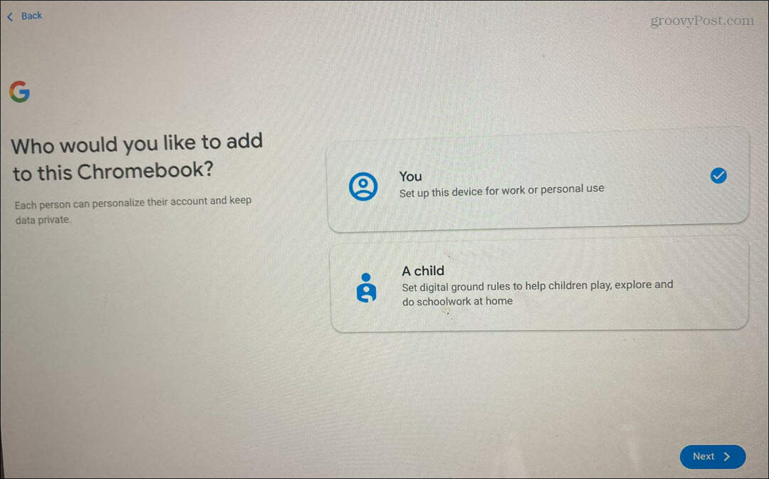 Tambahkan Pengguna di Chromebook