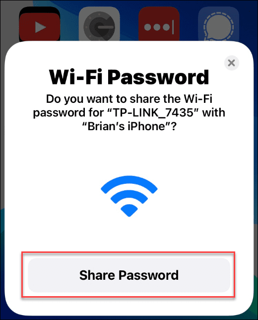 Bagikan Kata Sandi Wi-Fi di iPhone
