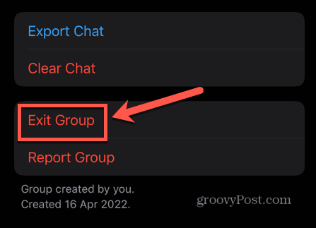 whatsapp keluar dari grup