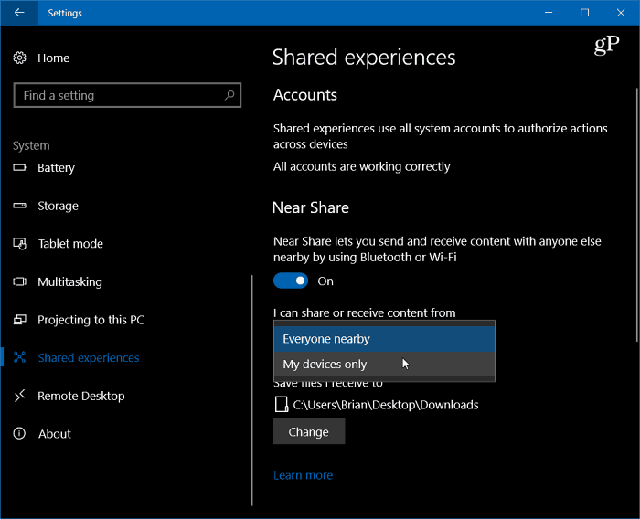1 Aktifkan Near Share Windows 10 Settings