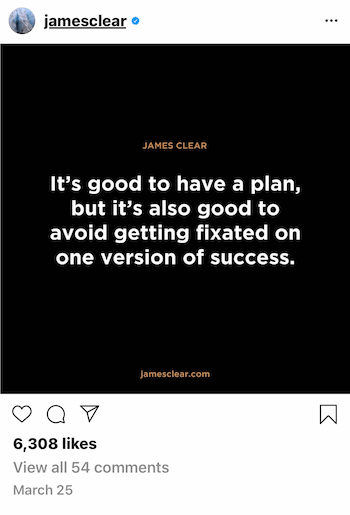 contoh posting bisnis Instagram dengan kutipan