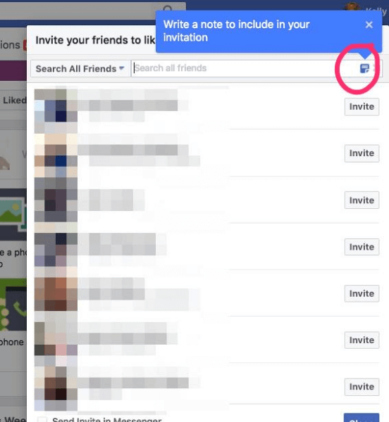Facebook menambahkan opsi untuk menyertakan catatan yang dipersonalisasi dengan undangan untuk menyukai Halaman.