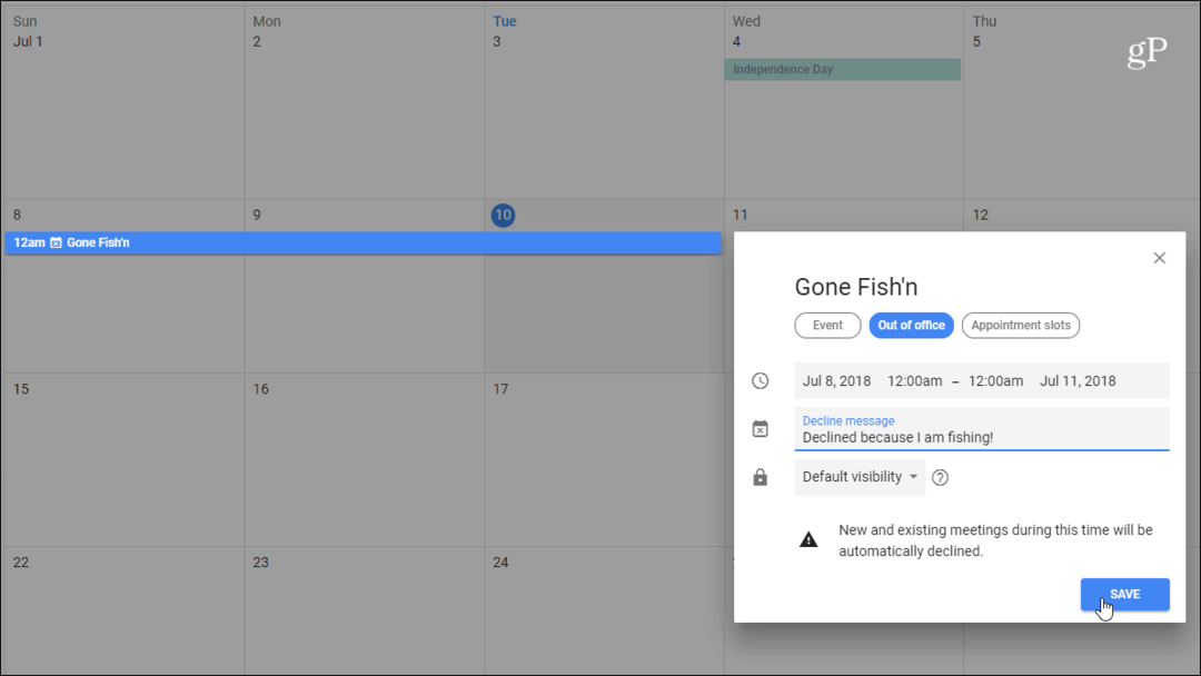 Cara Menggunakan Mode Di Luar Kantor dengan Kalender Google