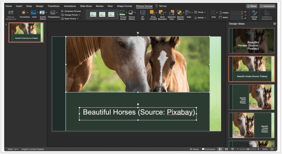 Cara Menambahkan Keterangan Gambar Microsoft PowerPoint