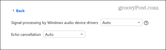 perbesar default pengaturan audio lanjutan