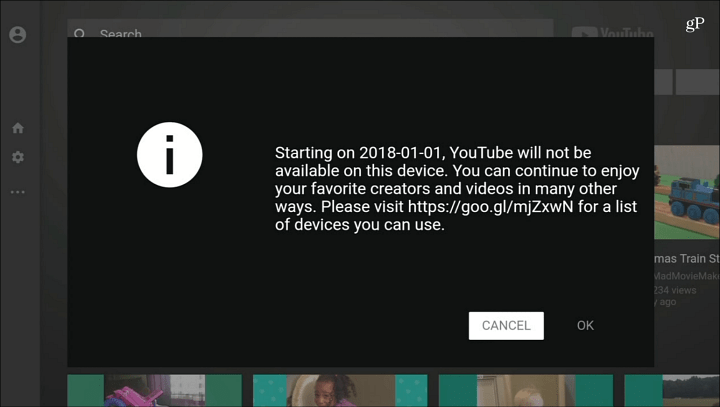 YouTube Tidak Lagi Tersedia Fire TV
