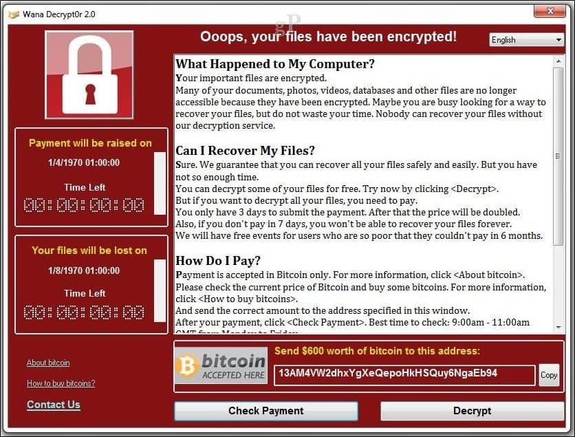 Microsoft Merilis Pembaruan Keamanan Darurat untuk Wanacrypt Ransomware