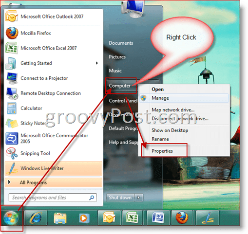 Windows 7 - Buka Properti Komputer