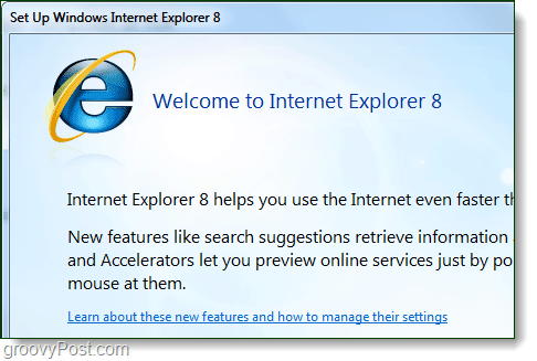 selamat datang di internet explorer 8