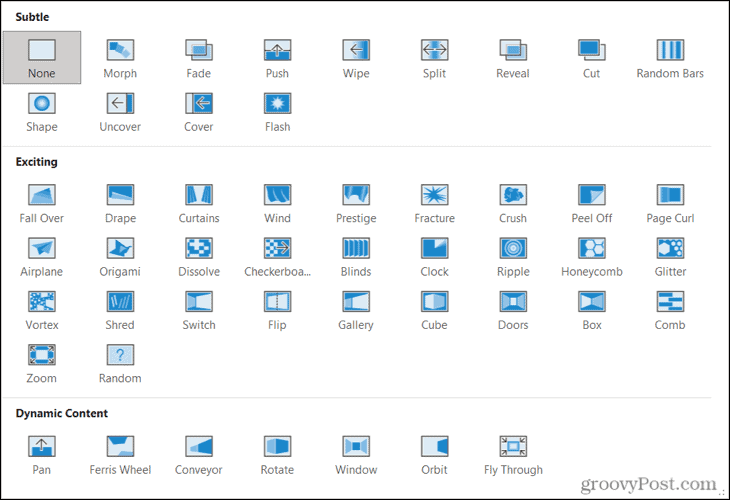 Transisi slide di PowerPoint