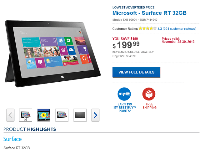 Kesepakatan Beli Black Friday Terbaik: Microsoft Surface RT 32GB $ 199