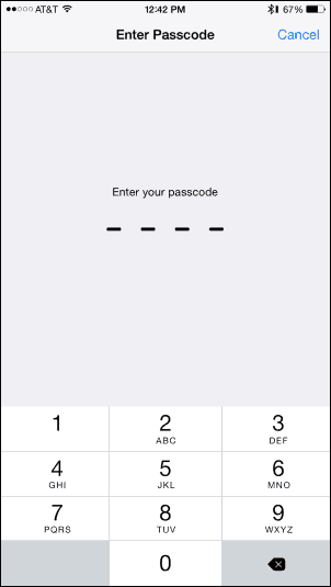 Masukkan Passcode - Tambahkan Sidik Jari ke Touch ID