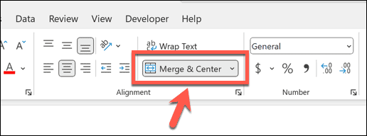 excel menggabungkan dan pusat