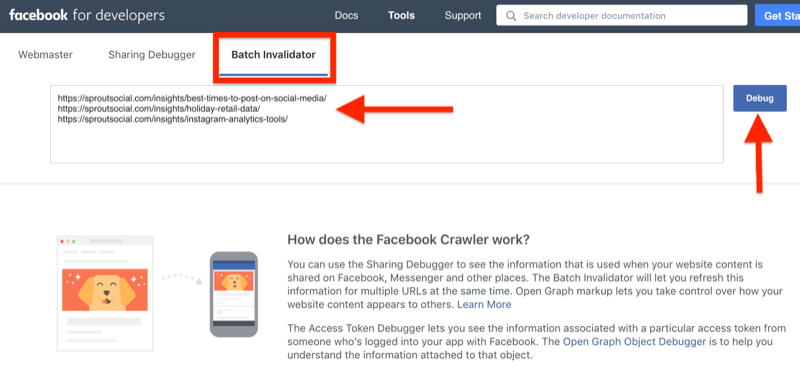 panduan langkah demi langkah tentang cara membersihkan cache menggunakan Facebook Batch Invalidator