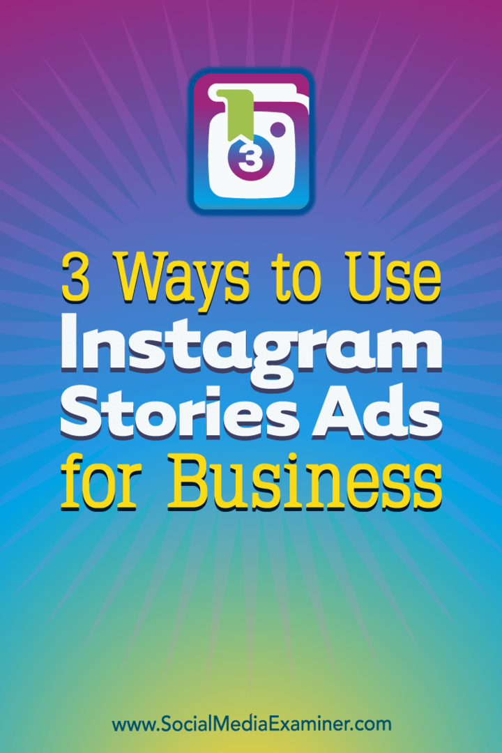 3 Cara Menggunakan Iklan Cerita Instagram untuk Bisnis: Penguji Media Sosial