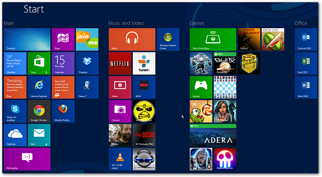 Tambahkan Baris Aplikasi Layar Mulai Windows 8