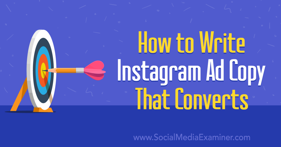 Cara Menulis Salinan Iklan Instagram yang Dikonversi oleh Anna Sonnenberg di Penguji Media Sosial.