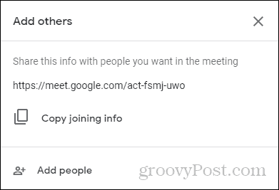 Google Meet bergabung, info bergabung
