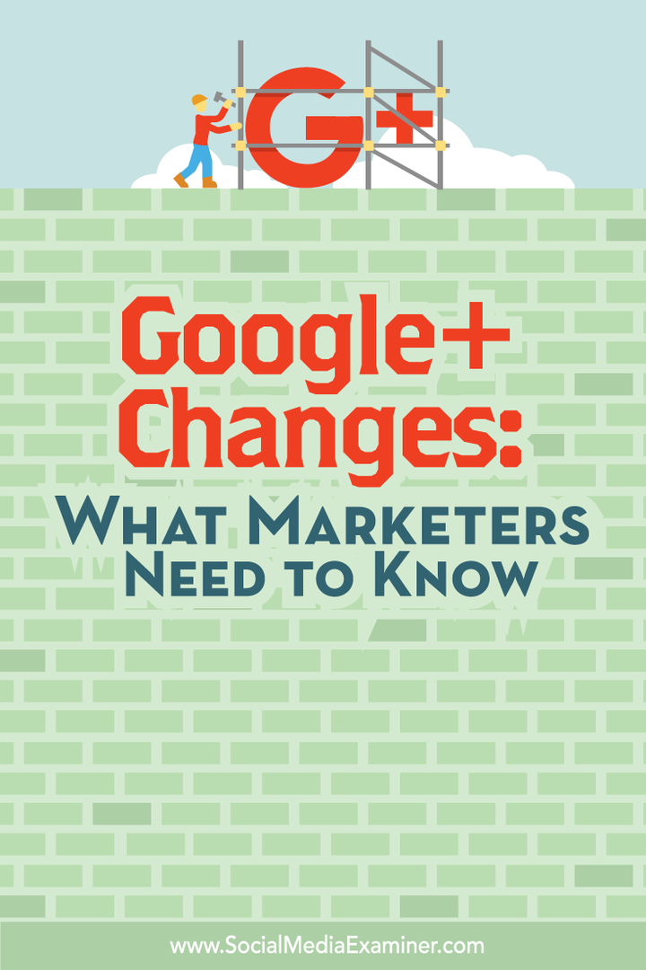 Perubahan Google+: Yang Perlu Diketahui Pemasar: Penguji Media Sosial