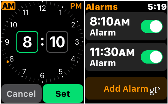 2 Setel Alarm Apple Watch