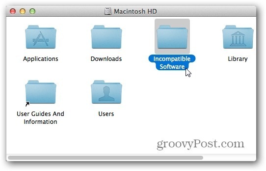 Folder tidak kompatibel