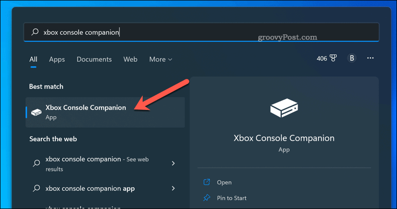 Buka aplikasi pendamping Xbox di Windows 11