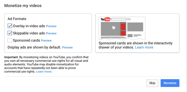 pilih jenis iklan youtube