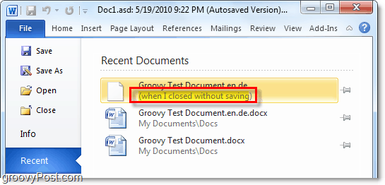 memulihkan file yang tidak disimpan