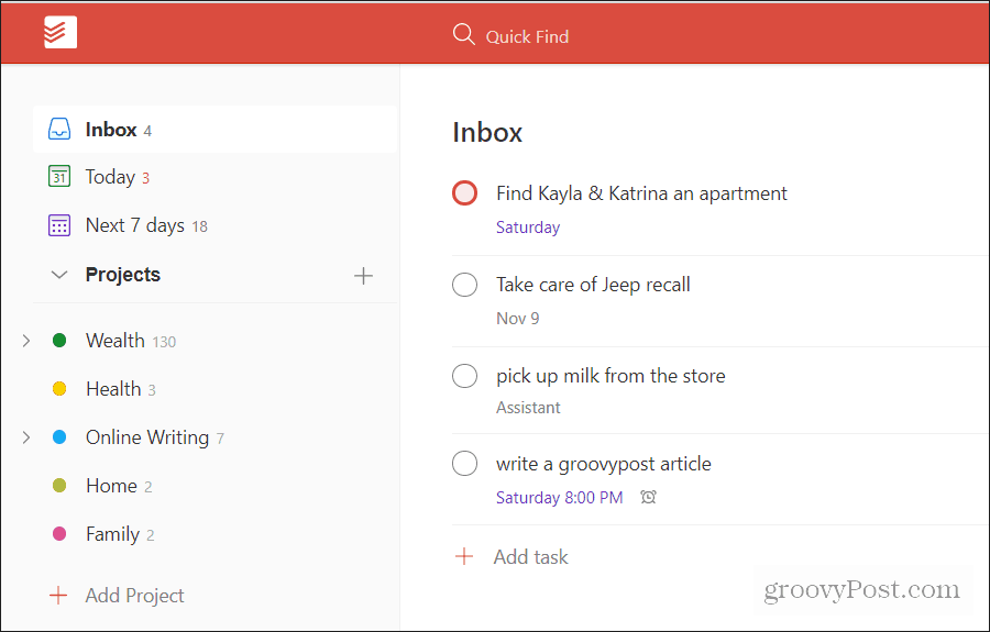 proyek berwarna todoist