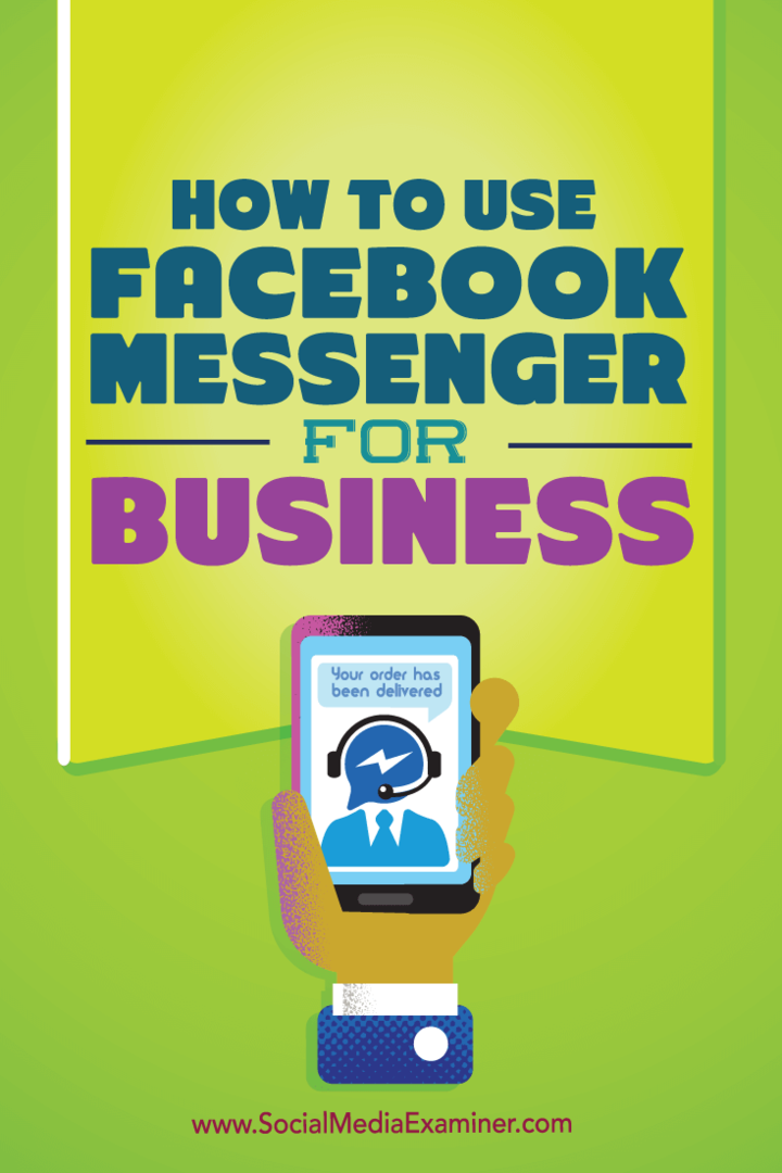 Cara Menggunakan Facebook Messenger untuk Bisnis: Penguji Media Sosial