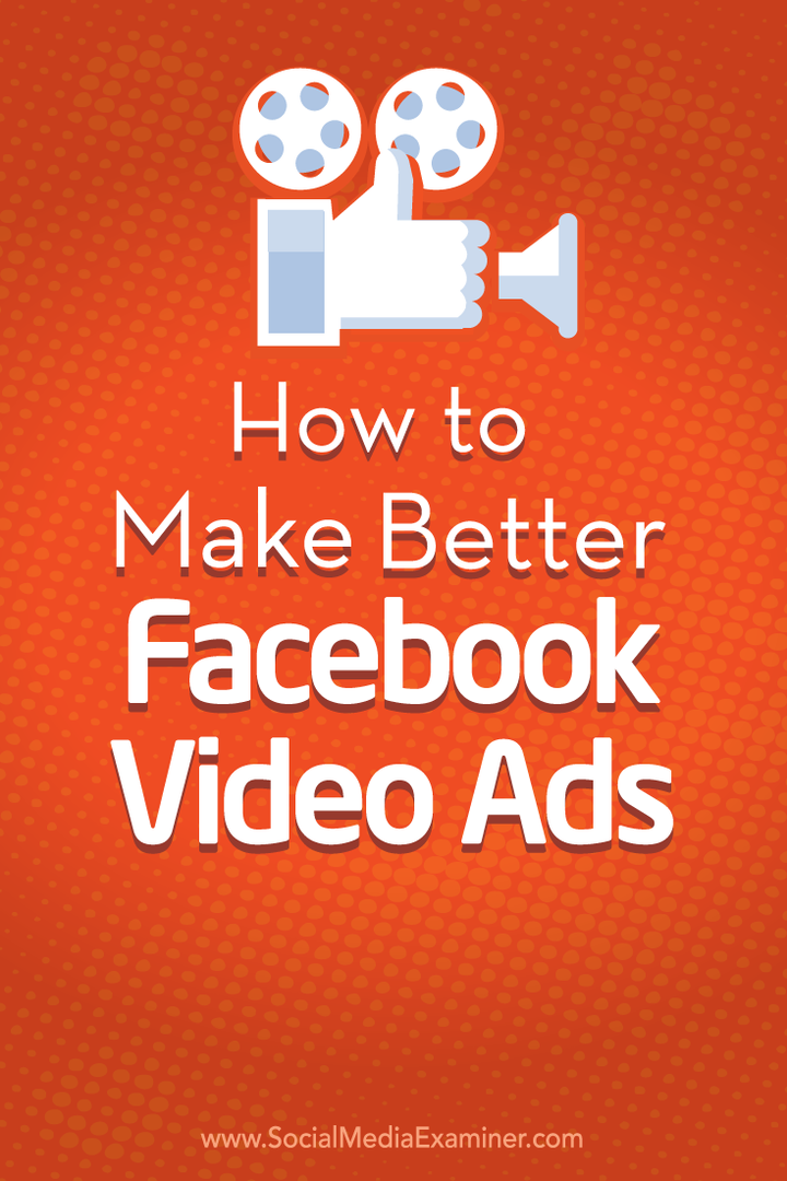 buat iklan video facebook yang lebih baik