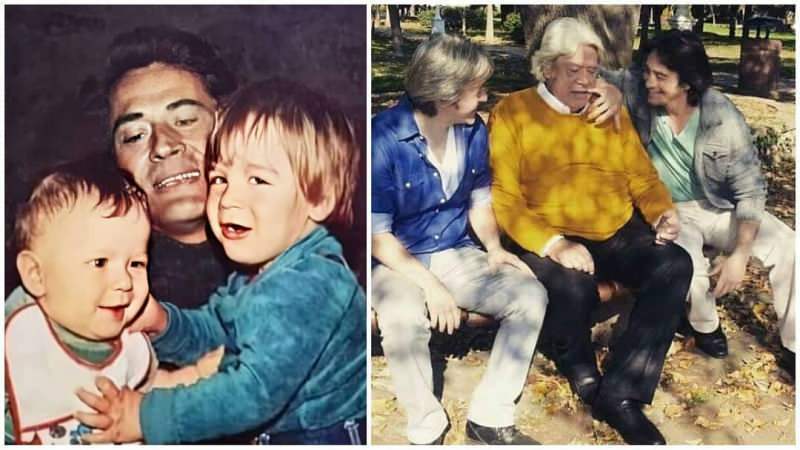 Cüneyt Arkın membagikan fotonya yang diambil 40 tahun yang lalu dengan anak-anaknya