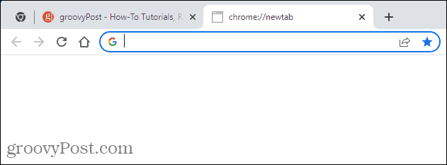 Laman Tab Baru kosong di Chrome