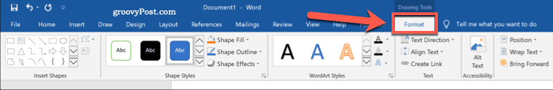 Tab Format di Word