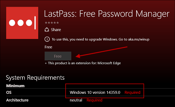 Ekstensi LastPass untuk Microsoft Edge Datang ke Windows 10