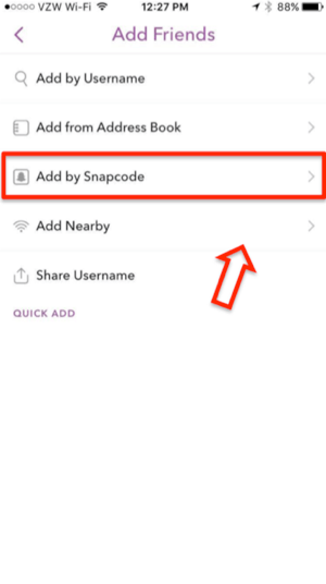 snapchat tambahkan dengan snapcode