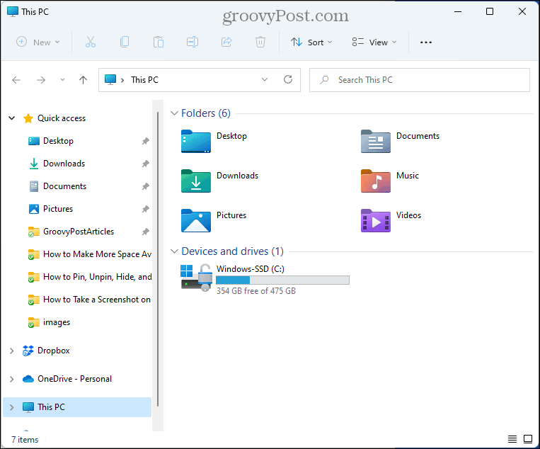 File Explorer terbuka ke PC Saya alih-alih Akses Cepat