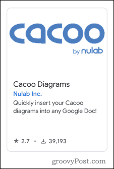 Pengaya Cacoo di Google Documents