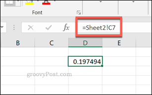 Referensi sel lembar kerja tunggal di Excel