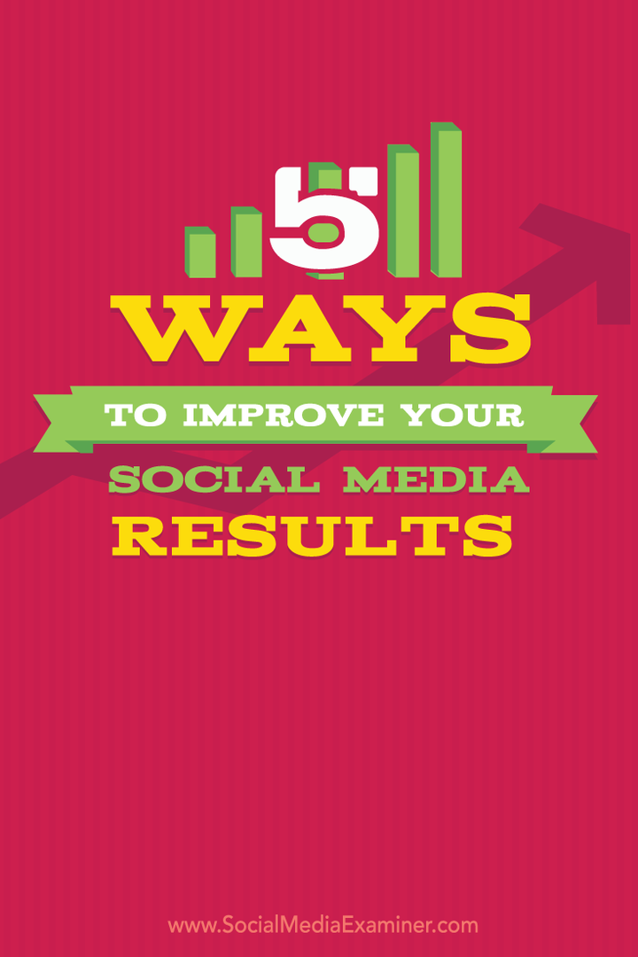 5 Cara untuk Meningkatkan Hasil Media Sosial Anda: Penguji Media Sosial