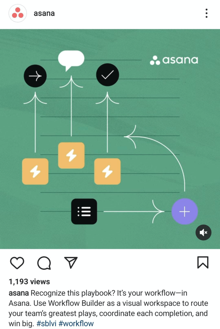 contoh postingan video Instagram yang menyoroti fitur produk