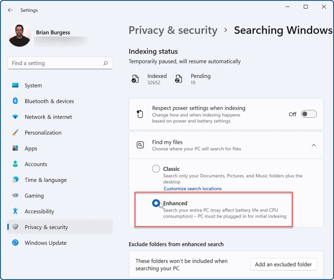Aktifkan Pencarian yang Disempurnakan di Windows 11
