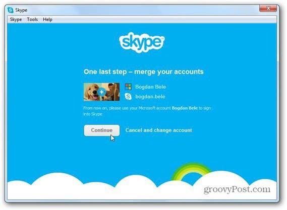 penggabungan skype dengan akun microsoft