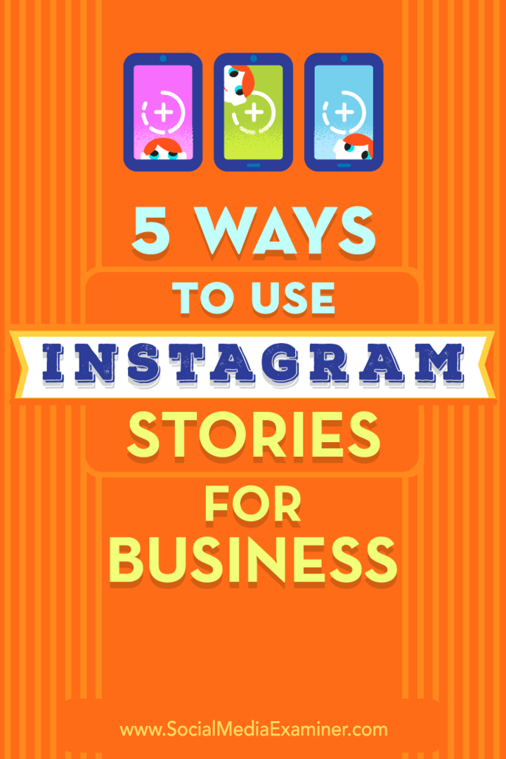 5 Cara Menggunakan Instagram Stories for Business oleh Matt Secrist di Social Media Examiner.